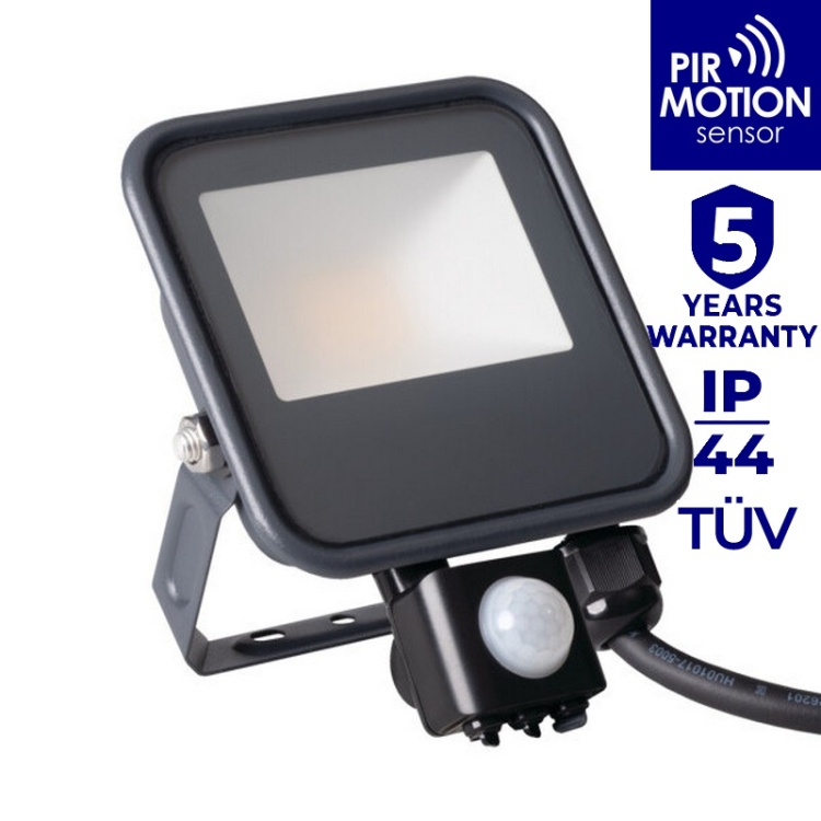 Naświetlacz LED z czujnikiem ruchu 10W 4000K 1200lm IP44 Kanlux 33885 5 lat gwarancji