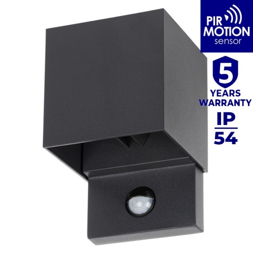 Oprawa elewacyjna REKA PIR 7W 340lm 4000K z czujnikiem szara Kanlux 28994 5 lat gwarancji