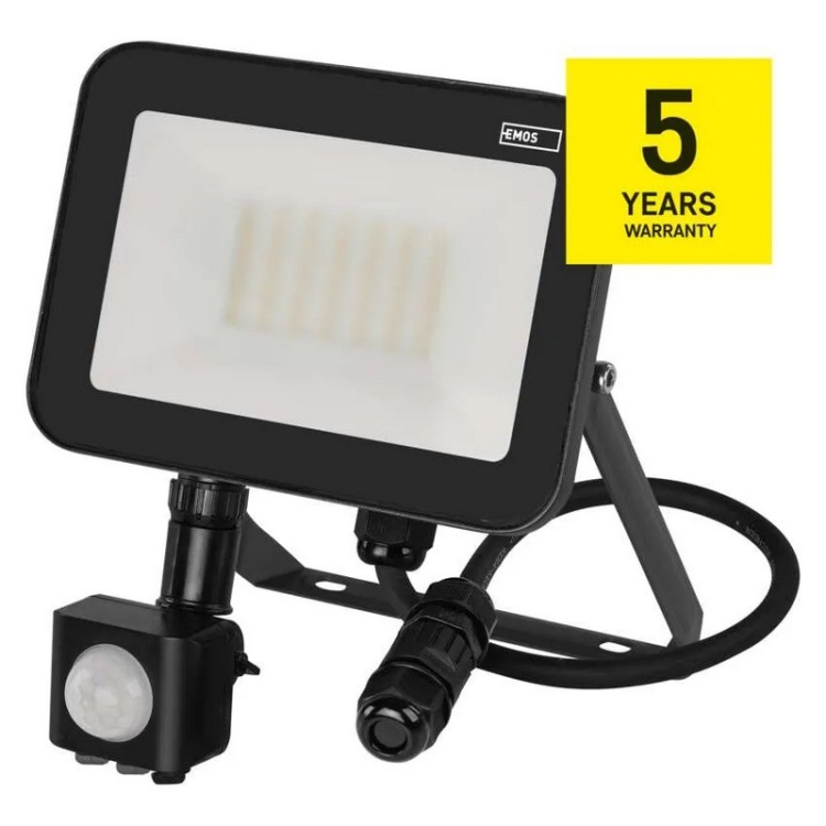 Naświetlacz LED PROFI PIR ZS2732 30W 4000K 3300lm 16cm Emos 5 lat gwarancji