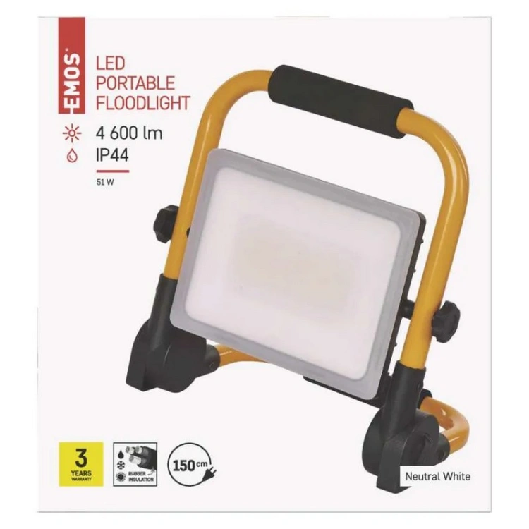 Naświetlacz przenośny LED EMOS ZS3342 51W 4000K 4600lm 27cm Emos opakowanie front