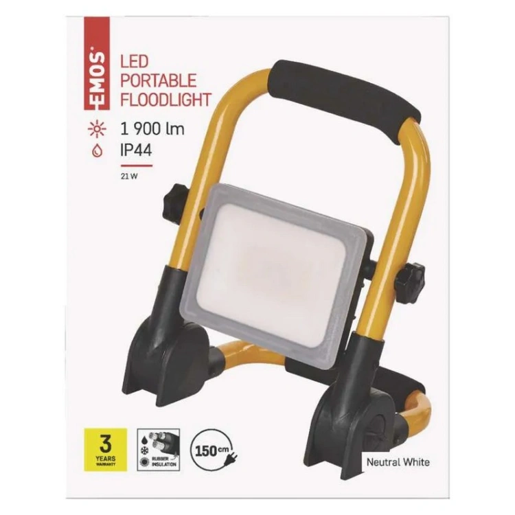 Naświetlacz przenośny LED EMOS ZS3322 21W 4000K 1900lm 21,5cm Emos opakowanie front