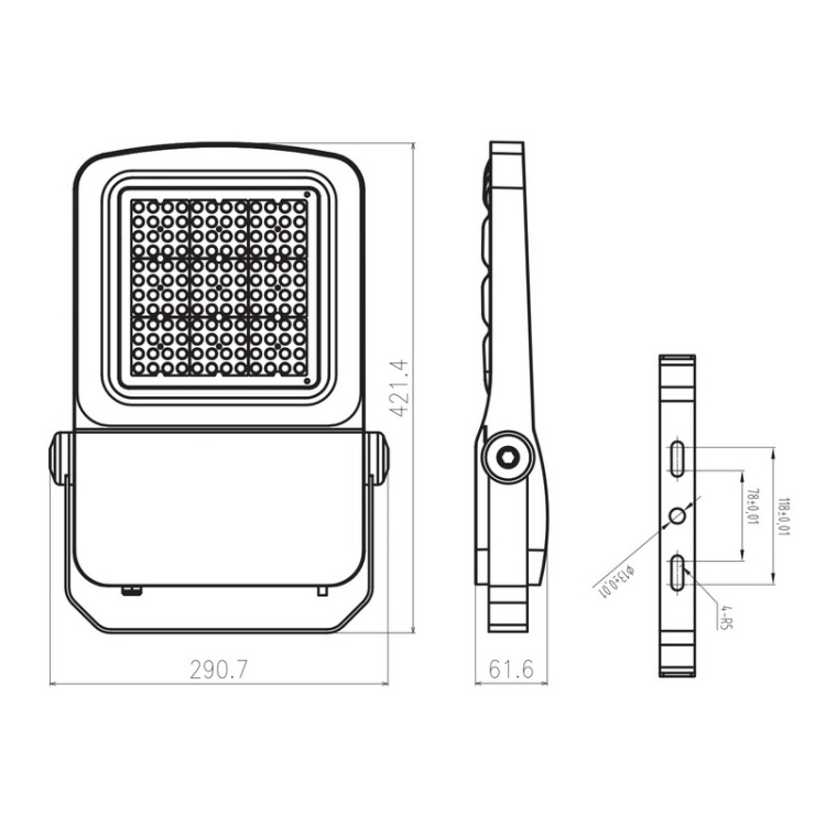 Naświetlacz LED CAMPUS 150W 4000K 25500lm 42cm wymiary – Luxmena