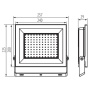 Naświetlacz LED GRUN NV LED-100-B 100W 4000K 9500 lm IP65 wymiary – MiLEDo
