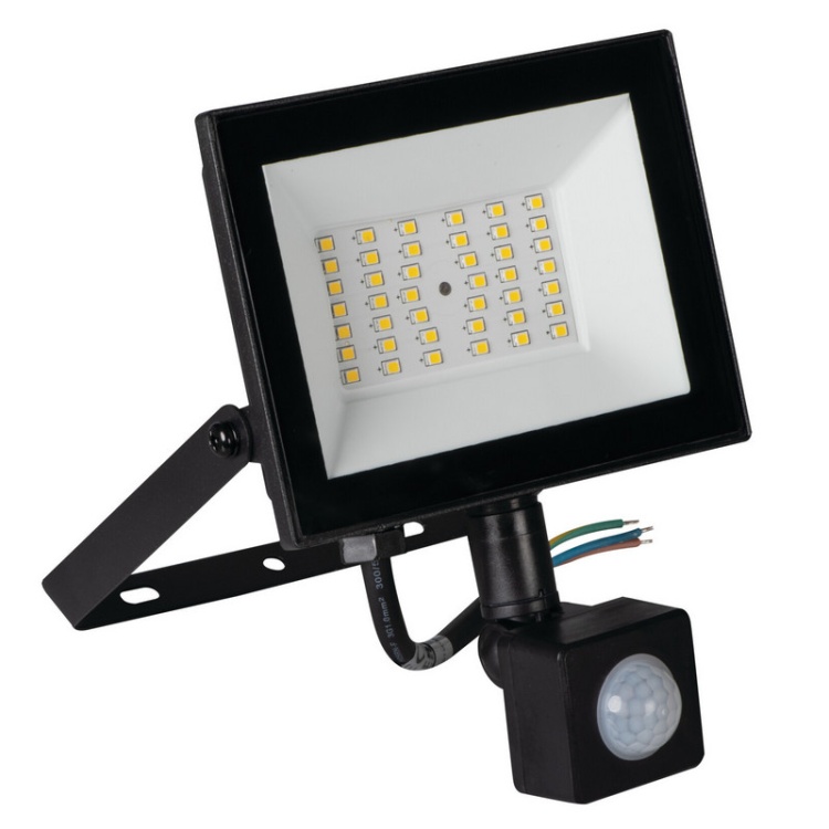 Naświetlacz LED GRUN NV LED-30-B-SE 30W 4000K 2650lm IP44 z czujnikiem ruchu – MiLEDo