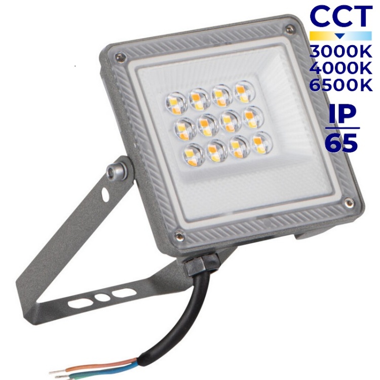 Naświetlacz LED ACETE 10W CCT 1080lm IP65 szary Kanlux 38490 front
