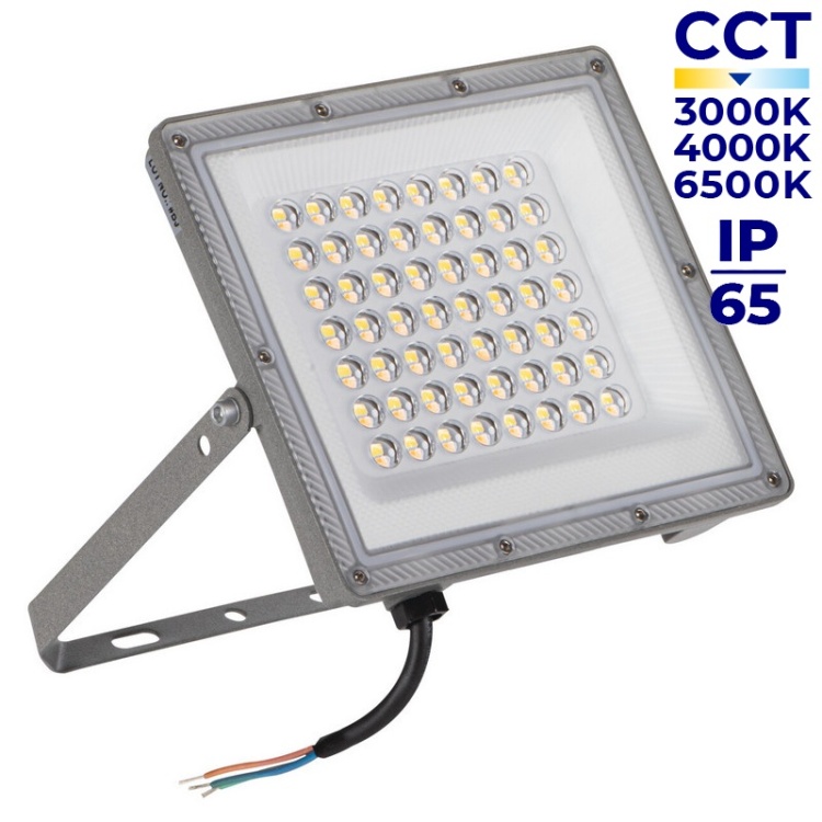 Naświetlacz LED ACETE 50W CCT 5400lm IP65 szary Kanlux 38493