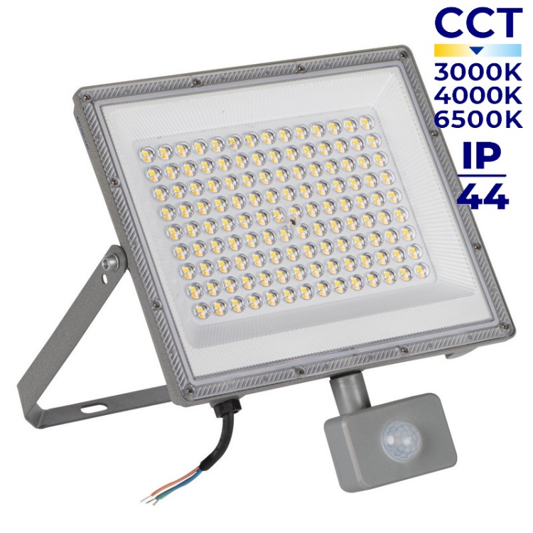 Naświetlacz LED ACETE SE 100W CCT 10800lm z czujnikiem ruchu IP44 szary Kanlux 38499