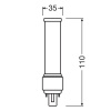 Świetlówka LED G24d-1 LEDVANCE 5W 3000K - wymiary