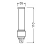 Świetlówka LED G24d-1 LEDVANCE 5W 3000K - wymiary