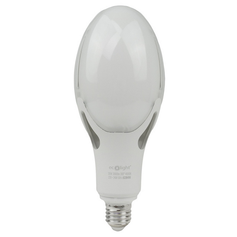 Żarówka LED przemysłowa Ecolight Rocket E27→E40 30W 4000K 3000lm 300° – neutralna barwa światła