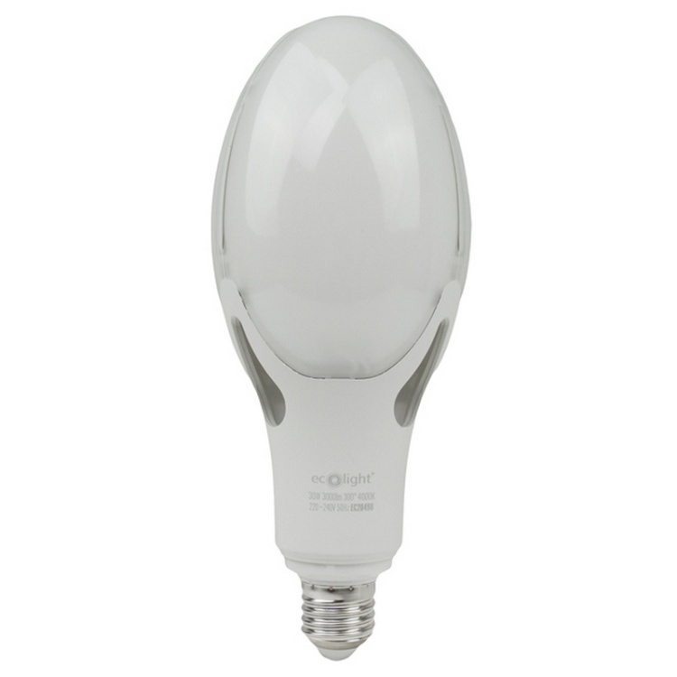 Żarówka LED przemysłowa Ecolight Rocket E27→E40 30W 4000K 3000lm 300° – neutralna barwa światła