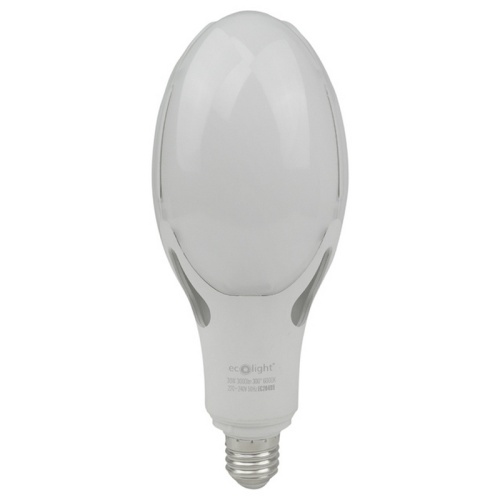 Żarówka LED przemysłowa Ecolight Rocket E27→E40 30W 6000K 3000lm 300° – chłodna barwa światła