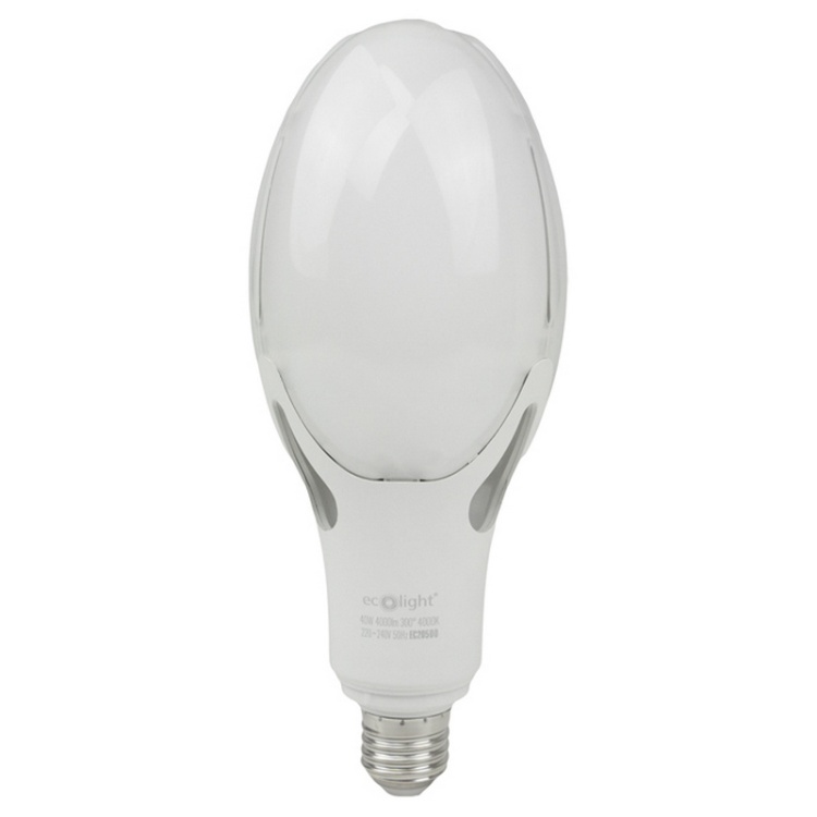 Żarówka LED przemysłowa Ecolight Rocket E27→E40 40W 4000K 4000lm 300° – neutralna barwa światła