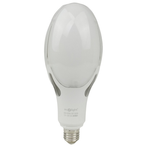 Żarówka LED przemysłowa Ecolight Rocket E27→E40 40W 6000K 4000lm 300° – chłodna barwa światła