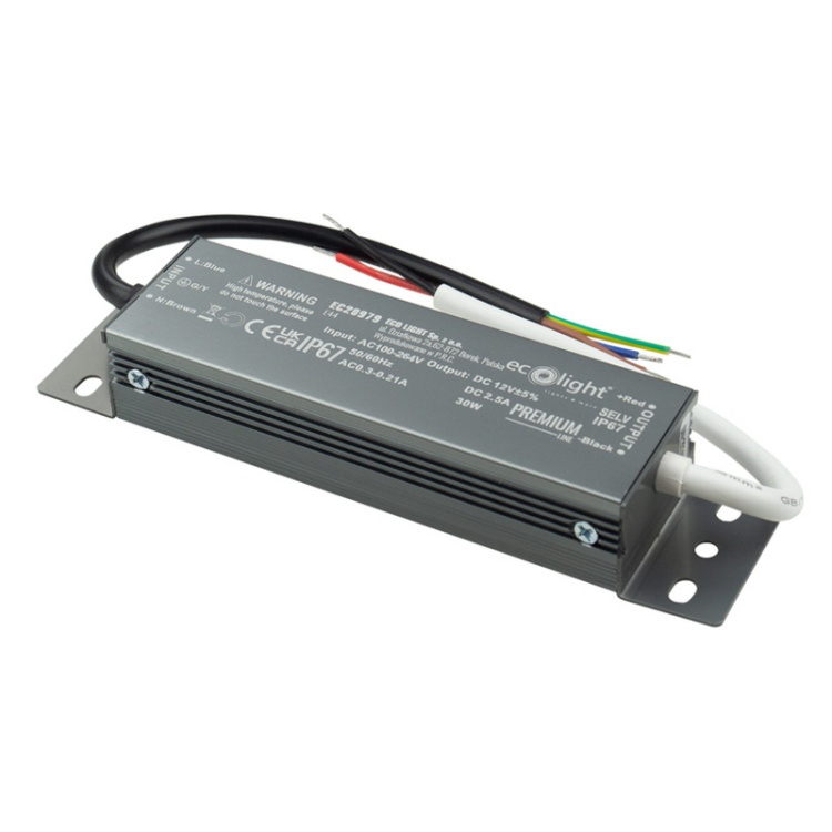 Zasilacz hermetyczny Ecolight PREMIUM 30W 12V 2.5A IP67 Ecolight