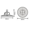 Lampa przemysłowa High Bay Premium HB-S26 240W 6500K 48000lm IP65 Ecolight wymiary