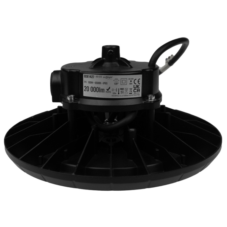 Lampa przemysłowa High Bay Premium HB-S16 100W 6500K 20000lm IP65 Ecolight bok