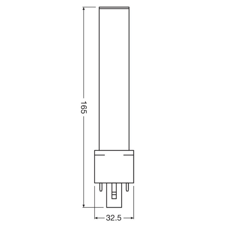 Świetlówka LED DULUX S9 4W=9W 2P G23 3000K 500lm biała ciepła EM/230V wymiary – Ledvance