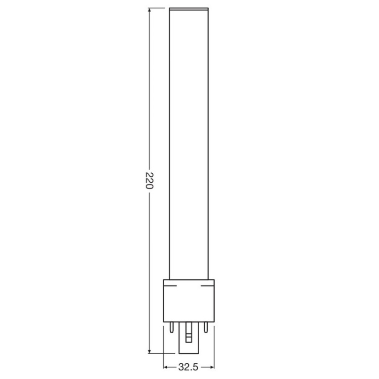 Świetlówka LED DULUX S11 6W=11W 2P G23 4000K 700lm biała neutralna EM/230V wymiary – Ledvance