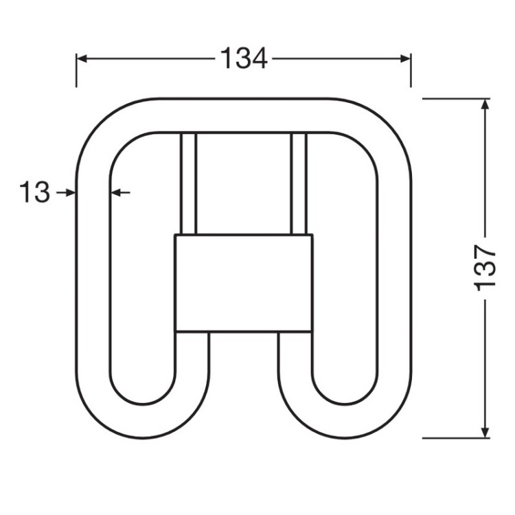 Świetlówka LED 7W 3500K 720lm LEDVANCE DULUX LED SQ16 EM & AC MAINS VALUE GR8 wymiary – zamiennik CFLni 2-pin