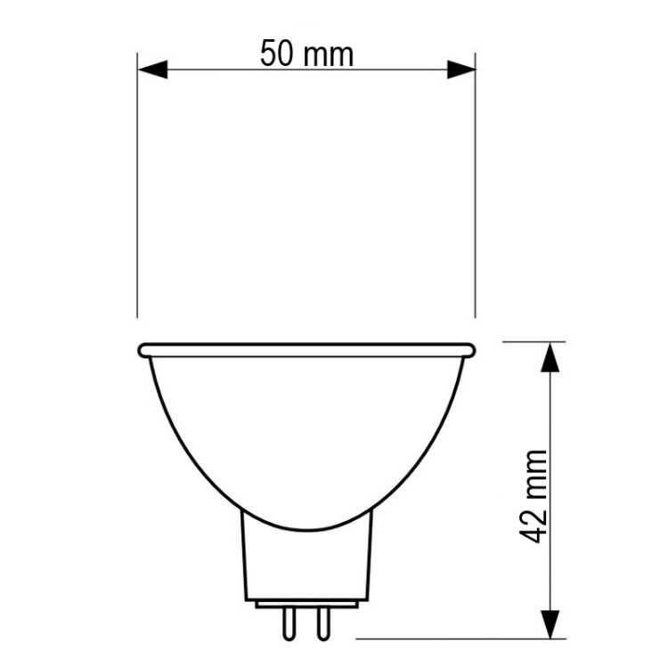 Reflektor halogenowy PHILIPS 6423 150W 15V GZ6.35 3380K R50 wymiary – żarówka medyczna i projekcyjna