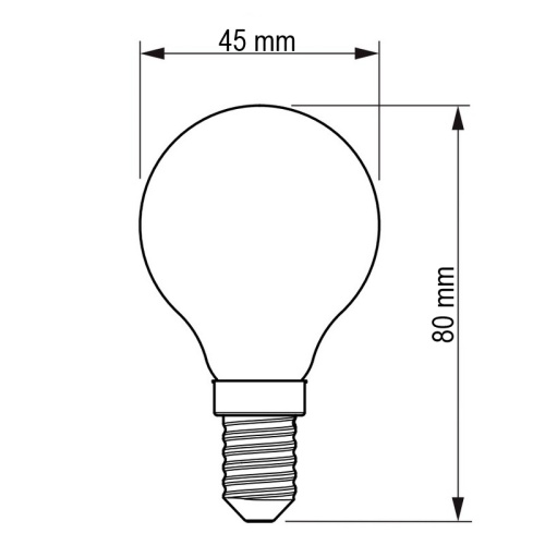 Żarówka LED PHILIPS CorePro LEDLuster 6.5W 4000K 806lm E14 P45 wymiary – biała neutralna