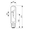 Lampa metalohalogenkowa PHILIPS MASTER CityWhite CDO-TT Plus 100W 2800K 10450lm E40 wymiary