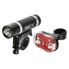 Zestaw lampek rowerowych LED EMOS P3920 150lm IP43 złożony – przednia i tylna lampka z uchwytem