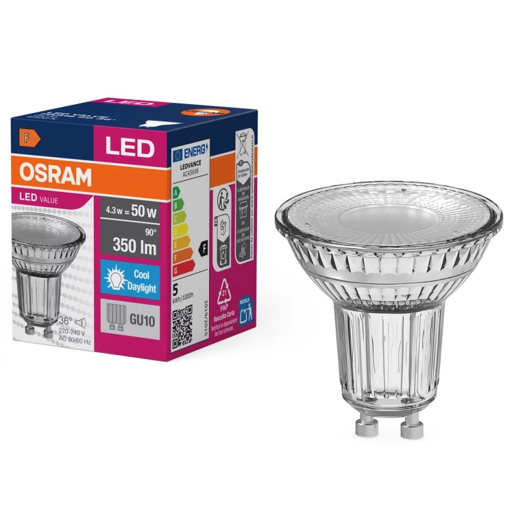 Żarówka LED OSRAM VALUE PAR16 50 36D GU10 6500K