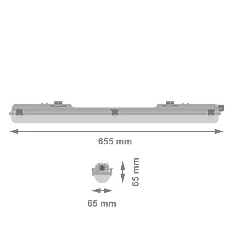 Oprawa hermetyczna LEDVANCE DP HOUSING 600 E 60 cm wymiary
