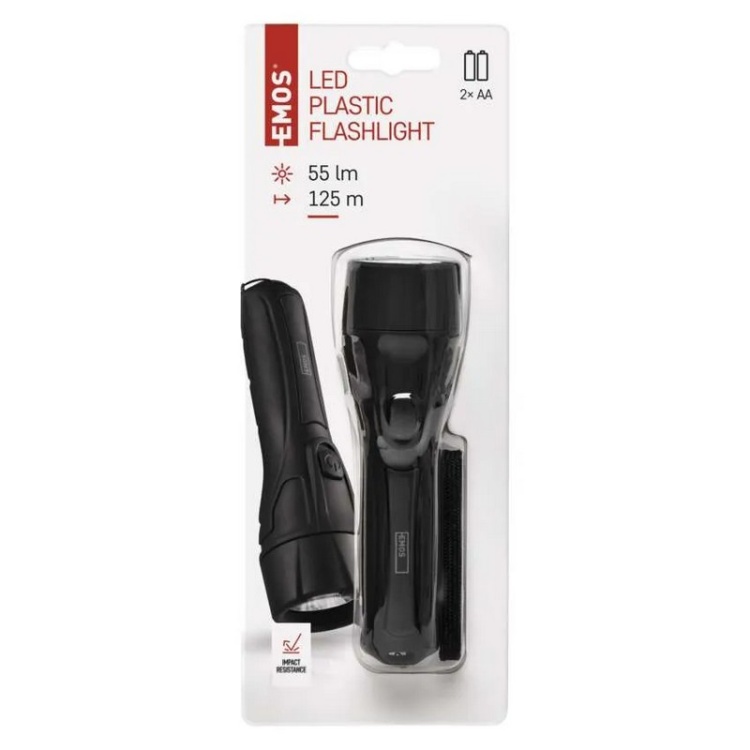 EMOS P3210 opakowanie – kompaktowa latarka LED z zasięgiem 125m