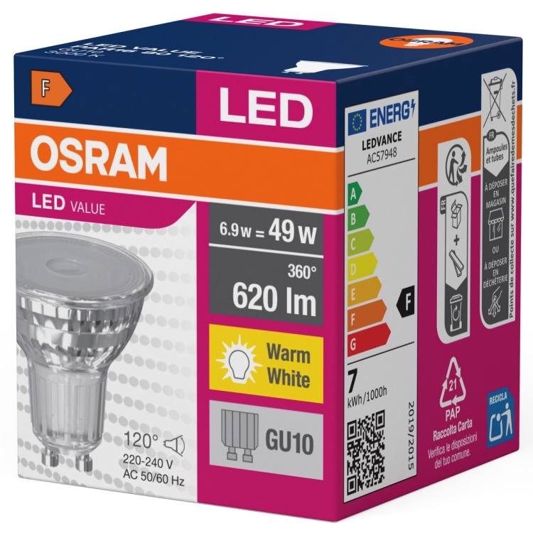 Reflektor LED PAR16 GU10 120 stopni
