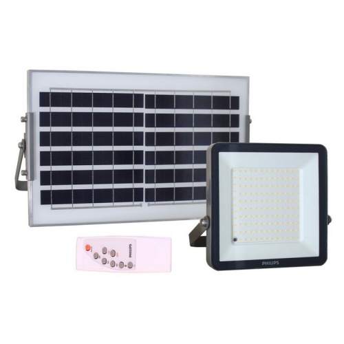 Naświetlacz solarny LED PHILIPS Ledinaire BVP085 6,5 W 4000 K – zestaw z panelem i pilotem