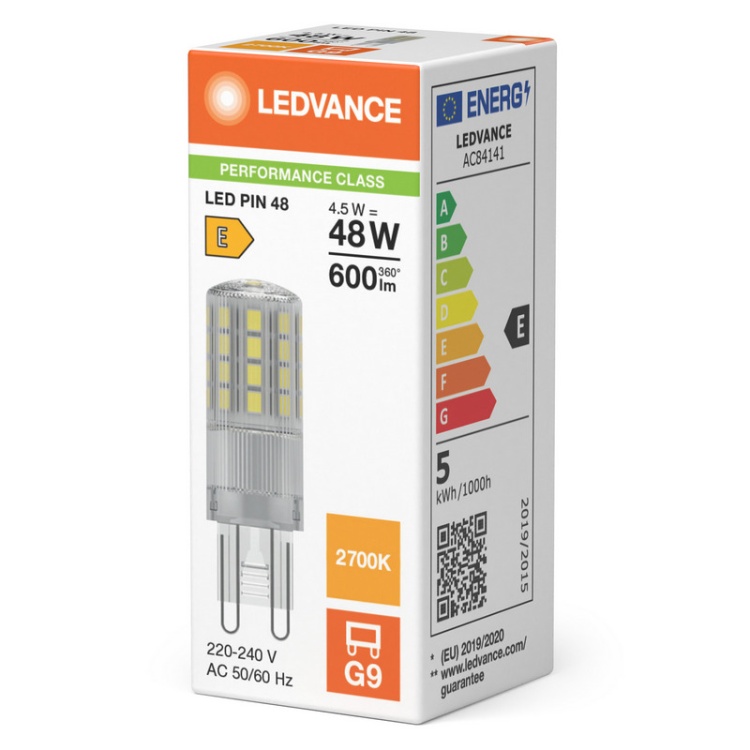 LED PIN 48 320° P 4.5W 827 Clear – żarówka LED G9