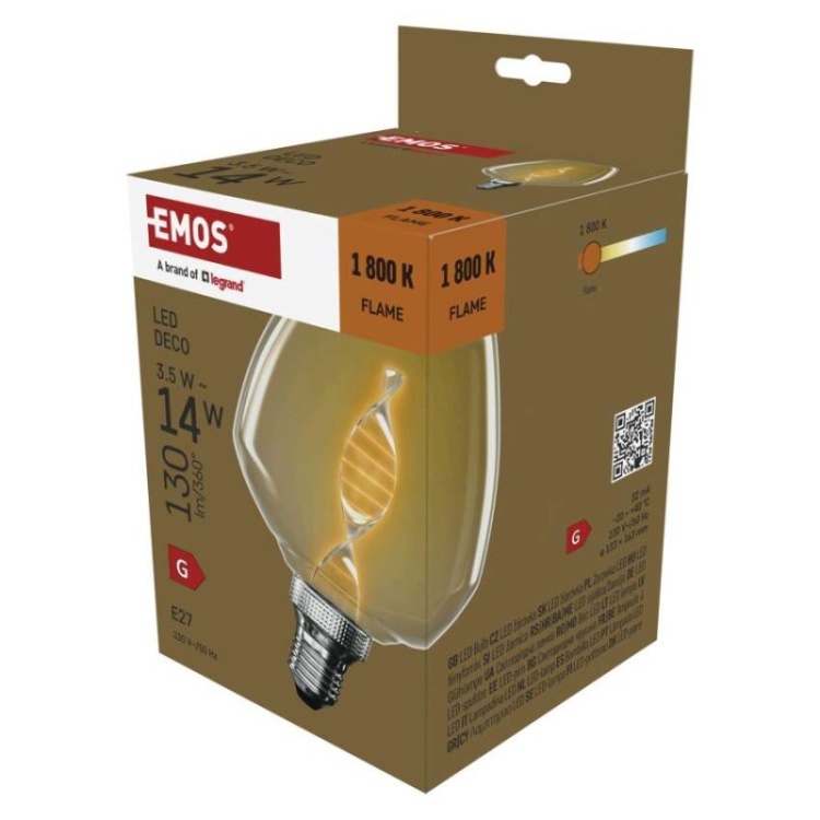 Żarówka LED retro flame 1800K