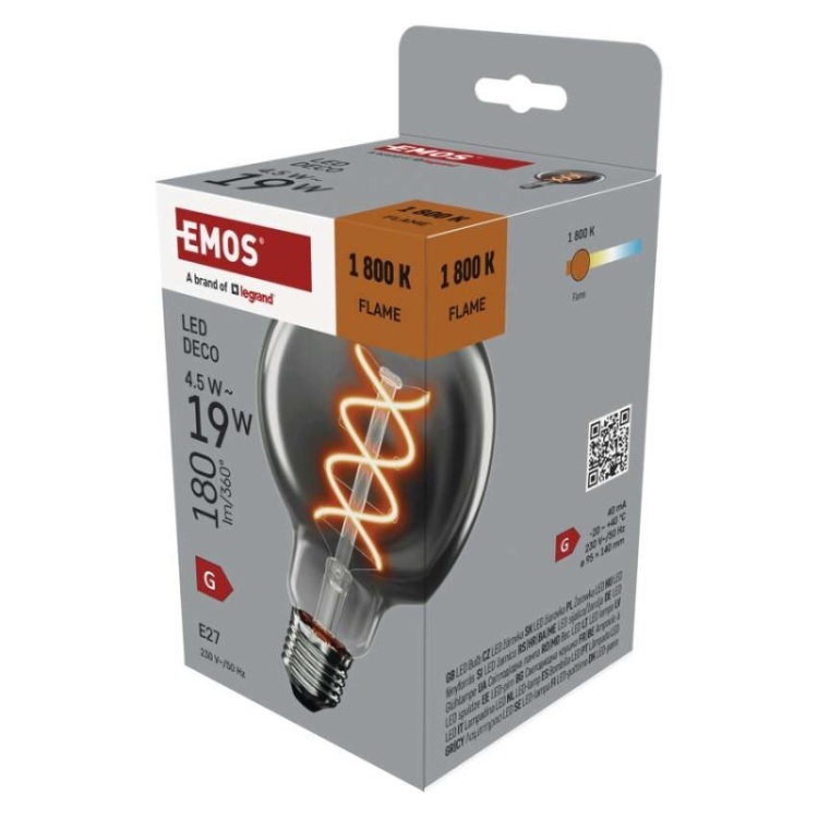 Kula LED G95 flame 180lm