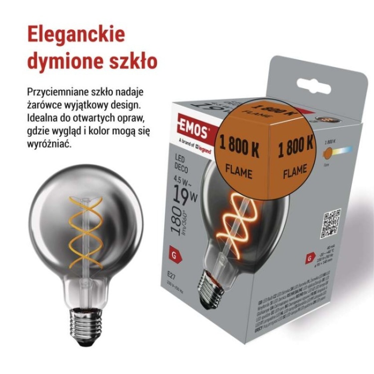 Dekoracyjna żarówka LED E27 4,5W G95