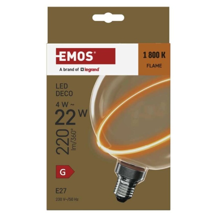 EMOS G130SRA 4W flame – żarówka LED dekoracyjna