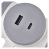 Zbliżenie portów USB-A QC i USB-C PD