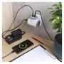 Biało-szary rozgałęźnik 230V z portami USB-A i USB-C