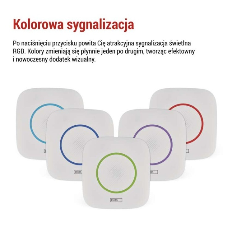 EMOS P5737 – zestaw dzwonkowy z automatycznym parowaniem i 36 dźwiękami