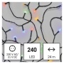 Lampki choinkowe Classic 240 LED 24m multikolor, ziel. przew., IP44, 8 programów, timer