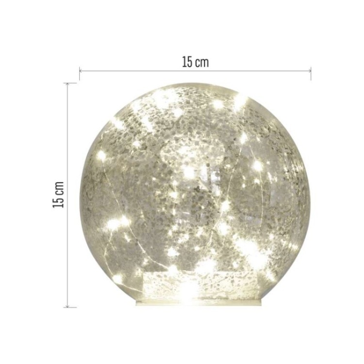 Szklana kula z ciepłą bielą