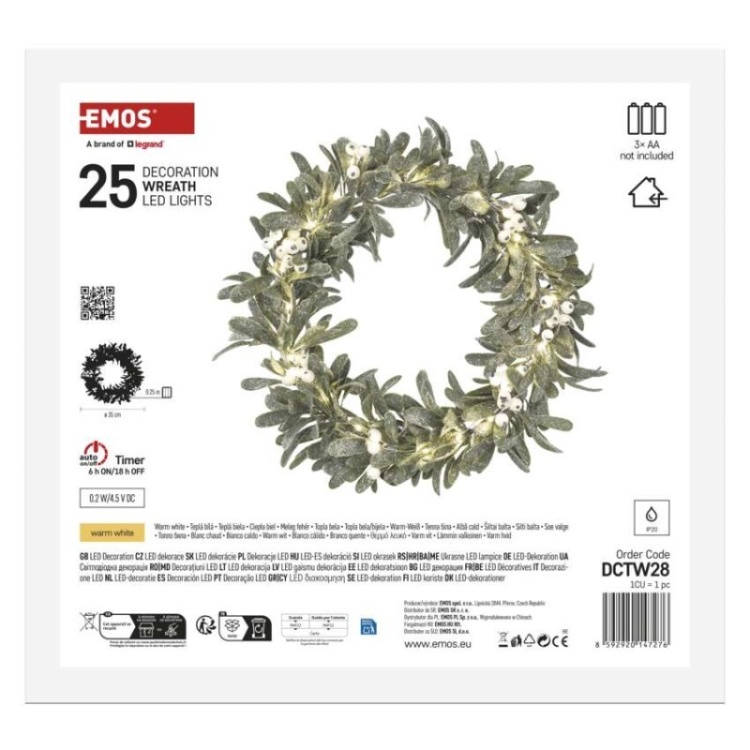 Wianek LED z transparentnym przewodem