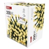 Lampki choinkowe 200 LED cherry 20m , ciepła biel, zielony przewód, IP44,8 programów, time