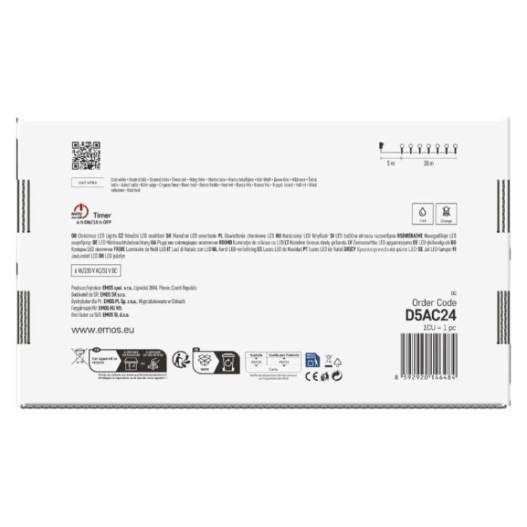 Świąteczne lampki LED zewnętrzne IP44