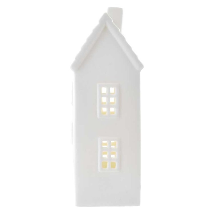 Ozdoba ceramiczna z LED ciepła biel