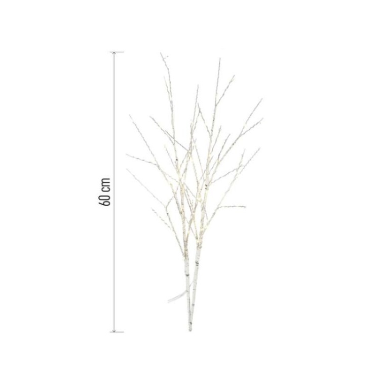 Lampki LED na gałązkach brzozy 60 cm