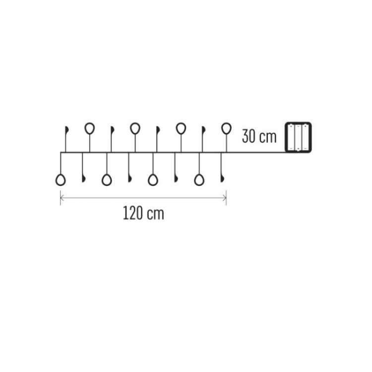 Girlanda LED 1,2 m ciepła biel DCGW16