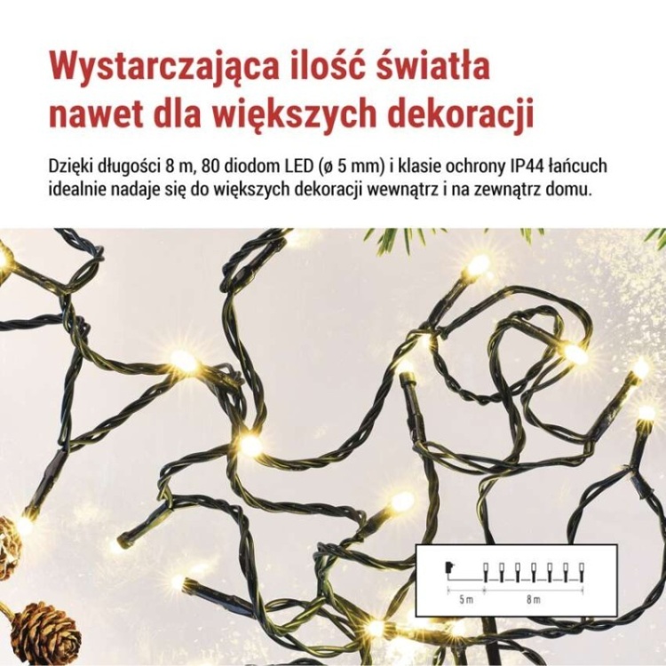 Programy świecenia 8 trybów w lampkach Classic